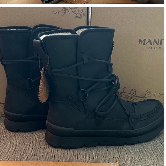 Manitobah Women’s Black Pacific Winter Boots 8.5 NEW Price is Firm - Picture 6 of 7